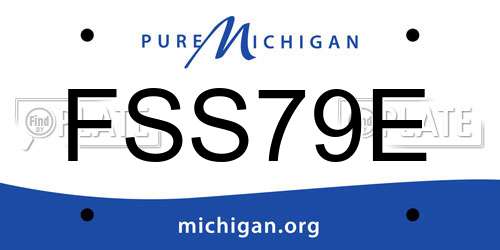 FSS79E Michigan License Plate
