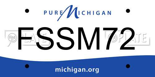 FSSM72 Michigan License Plate