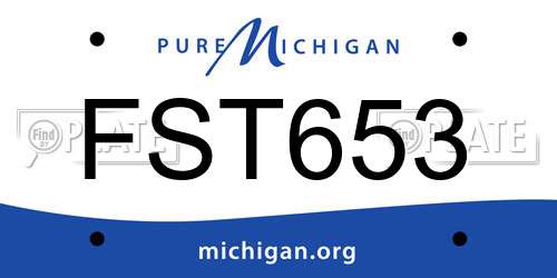 FST653 Michigan License Plate