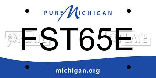 FST65E Michigan License Plate