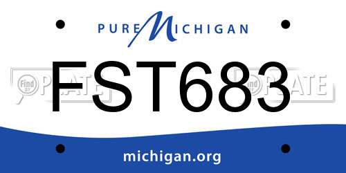 FST683 Michigan License Plate