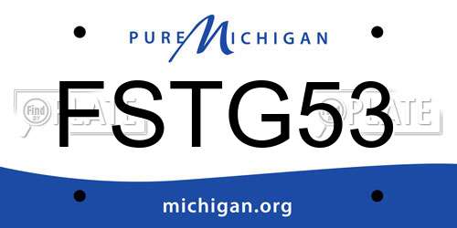 FSTG53 Michigan License Plate