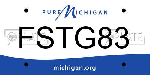 FSTG83 Michigan License Plate