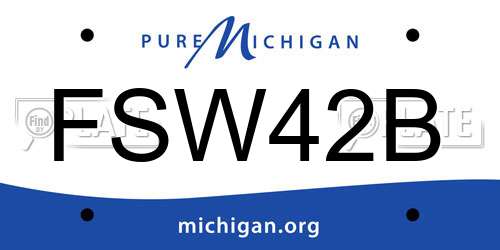 FSW42B Michigan License Plate
