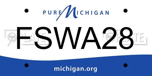 FSWA28 Michigan License Plate