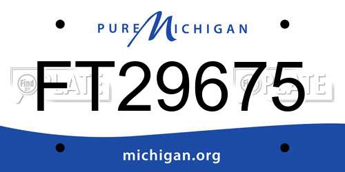 FT29675 Michigan License Plate