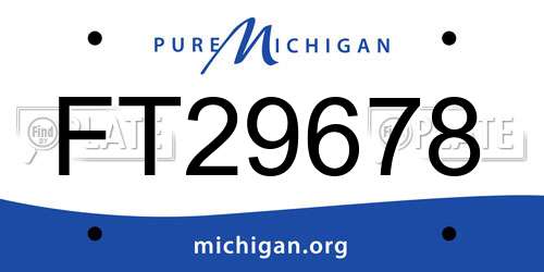 FT29678 Michigan License Plate