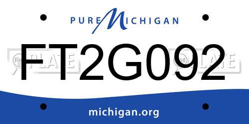 FT2G092 Michigan License Plate