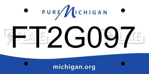FT2G097 Michigan License Plate