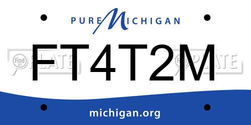 FT4T2M Michigan License Plate