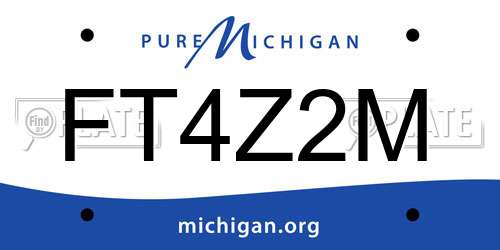 FT4Z2M Michigan License Plate