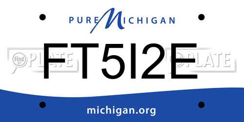 FT5I2E Michigan License Plate