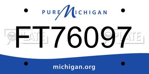 FT76097 Michigan License Plate