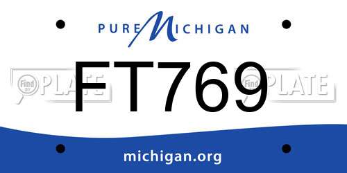 FT769 Michigan License Plate