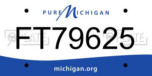 FT79625 Michigan License Plate