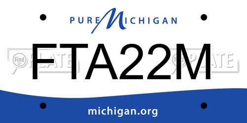 FTA22M Michigan License Plate