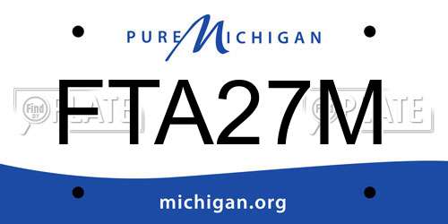 FTA27M Michigan License Plate