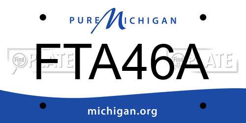 FTA46A Michigan License Plate