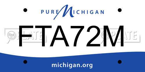FTA72M Michigan License Plate