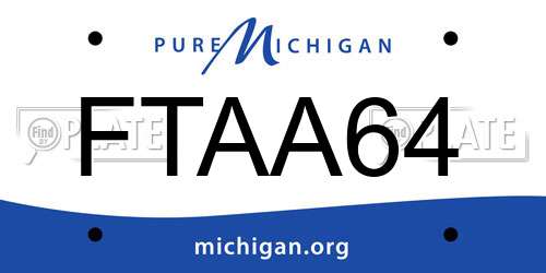 FTAA64 Michigan License Plate