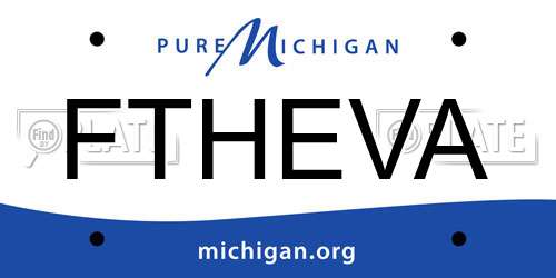 FTHEVA Michigan License Plate