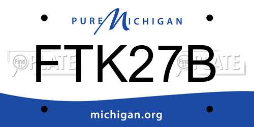 FTK27B Michigan License Plate