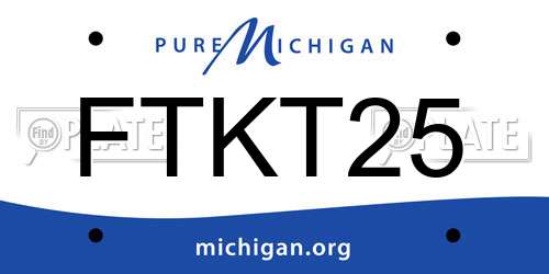FTKT25 Michigan License Plate