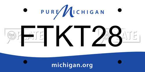 FTKT28 Michigan License Plate