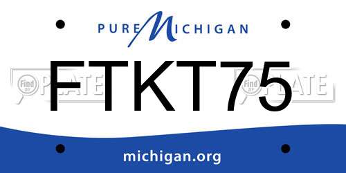 FTKT75 Michigan License Plate