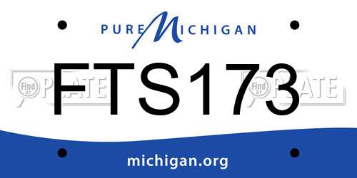 FTS173 Michigan License Plate
