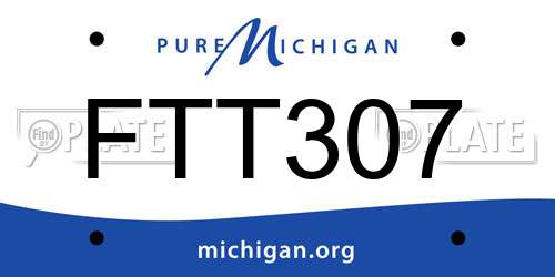 FTT307 Michigan License Plate