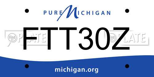 FTT30Z Michigan License Plate