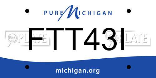 FTT43I Michigan License Plate