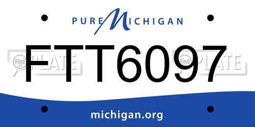 FTT6097 Michigan License Plate