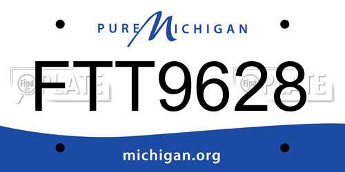 FTT9628 Michigan License Plate