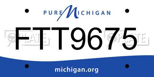 FTT9675 Michigan License Plate