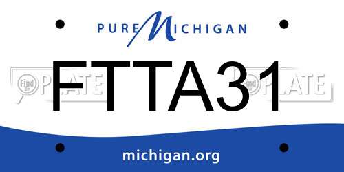 FTTA31 Michigan License Plate