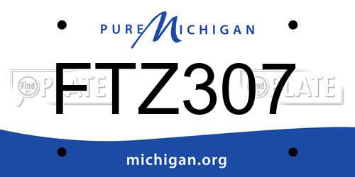 FTZ307 Michigan License Plate