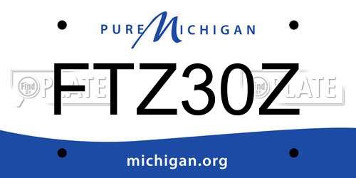 FTZ30Z Michigan License Plate