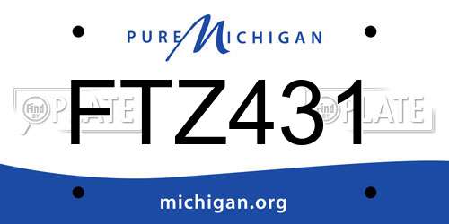 FTZ431 Michigan License Plate