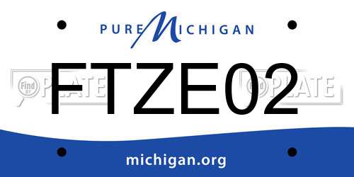 FTZE02 Michigan License Plate