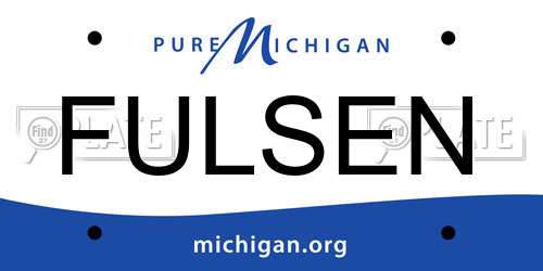FULSEN Michigan License Plate