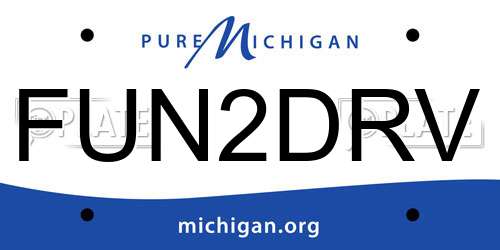FUN2DRV Michigan License Plate