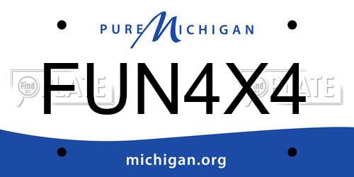 FUN4X4 Michigan License Plate