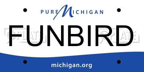 FUNBIRD Michigan License Plate
