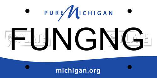 FUNGNG Michigan License Plate