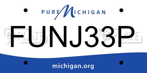 FUNJ33P Michigan License Plate