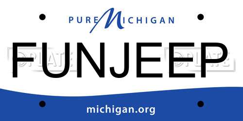 FUNJEEP Michigan License Plate