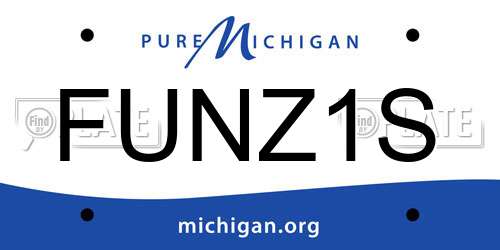 FUNZ1S Michigan License Plate