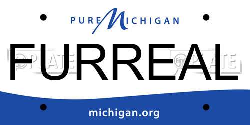 FURREAL Michigan License Plate